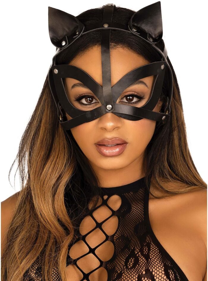 roujebelle-Leg-Avenue-Accessories-Lingerie-Vegan-Leather-Studded-Cat-Mask-1