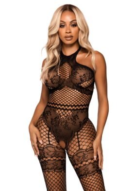 Bodystocking with Faux Lingerie Detail