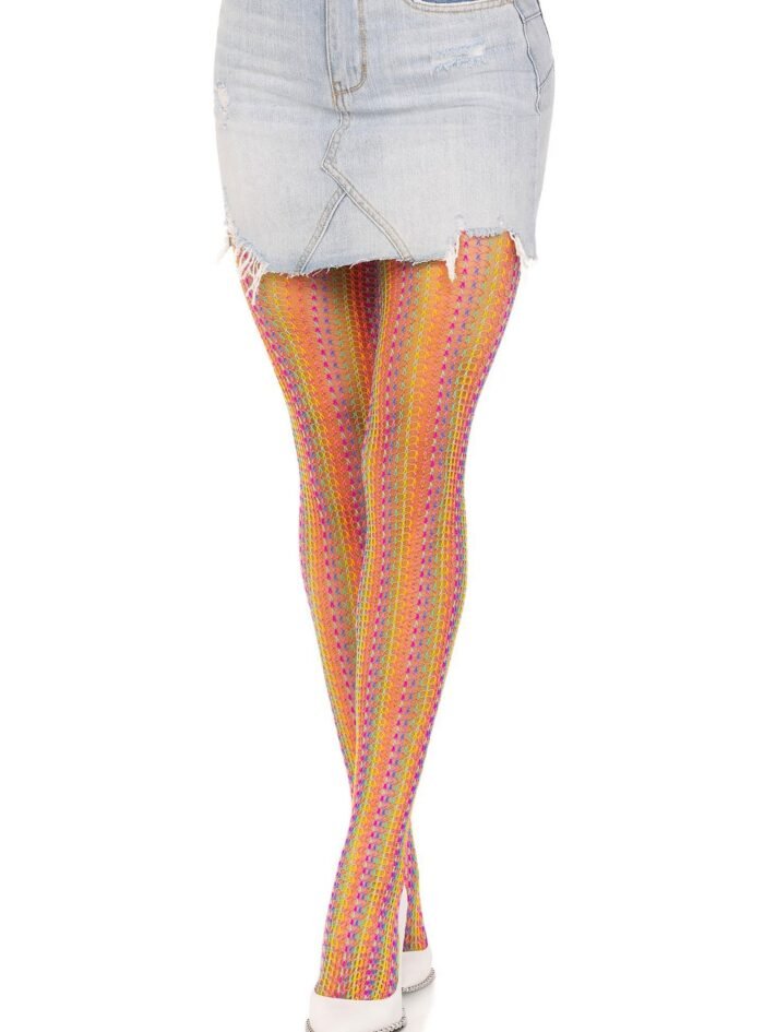 Leg Avenue Pantyhose & Tights Rainbow Crochet Net Pantyhose